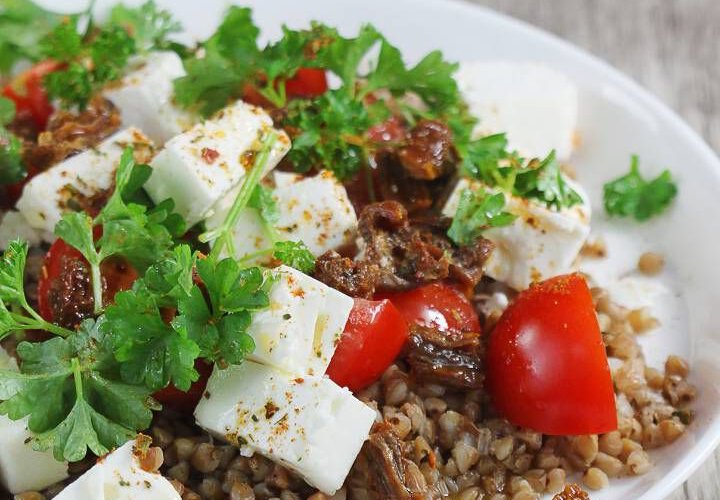 Boekweit salade, vullende maaltijd weinig calorieën